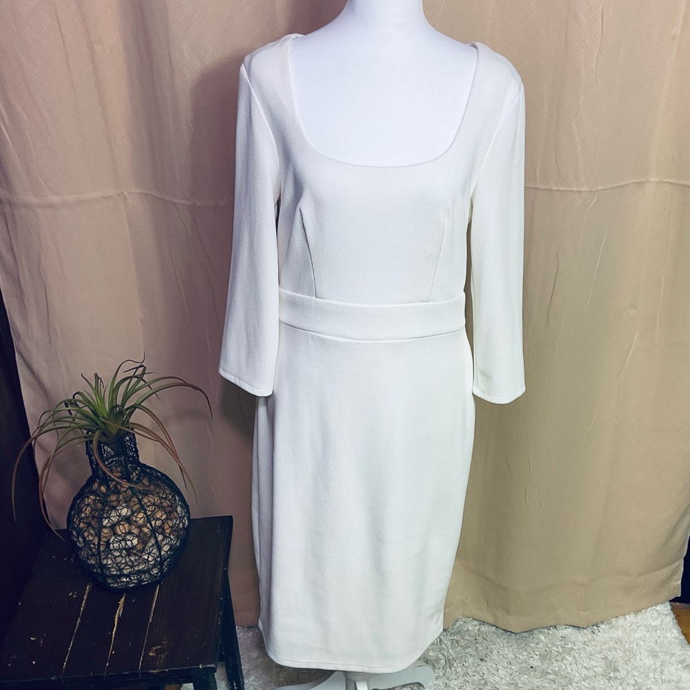 Bisou Bisou By Michele Bohbot White Midi Dress
